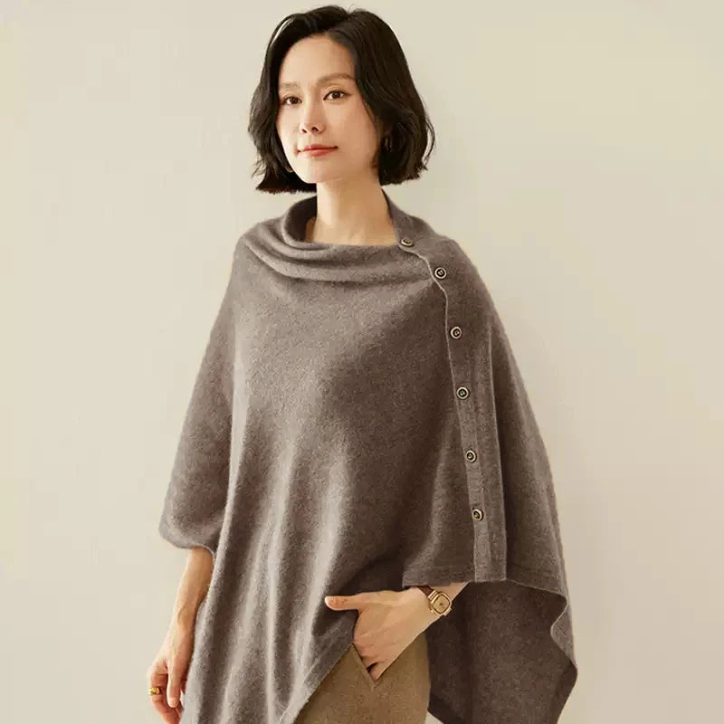 Women's High-End Outerwear Shawl Fashionable Scarf Warm Cloak Knitted Coat Autumn And Winter
