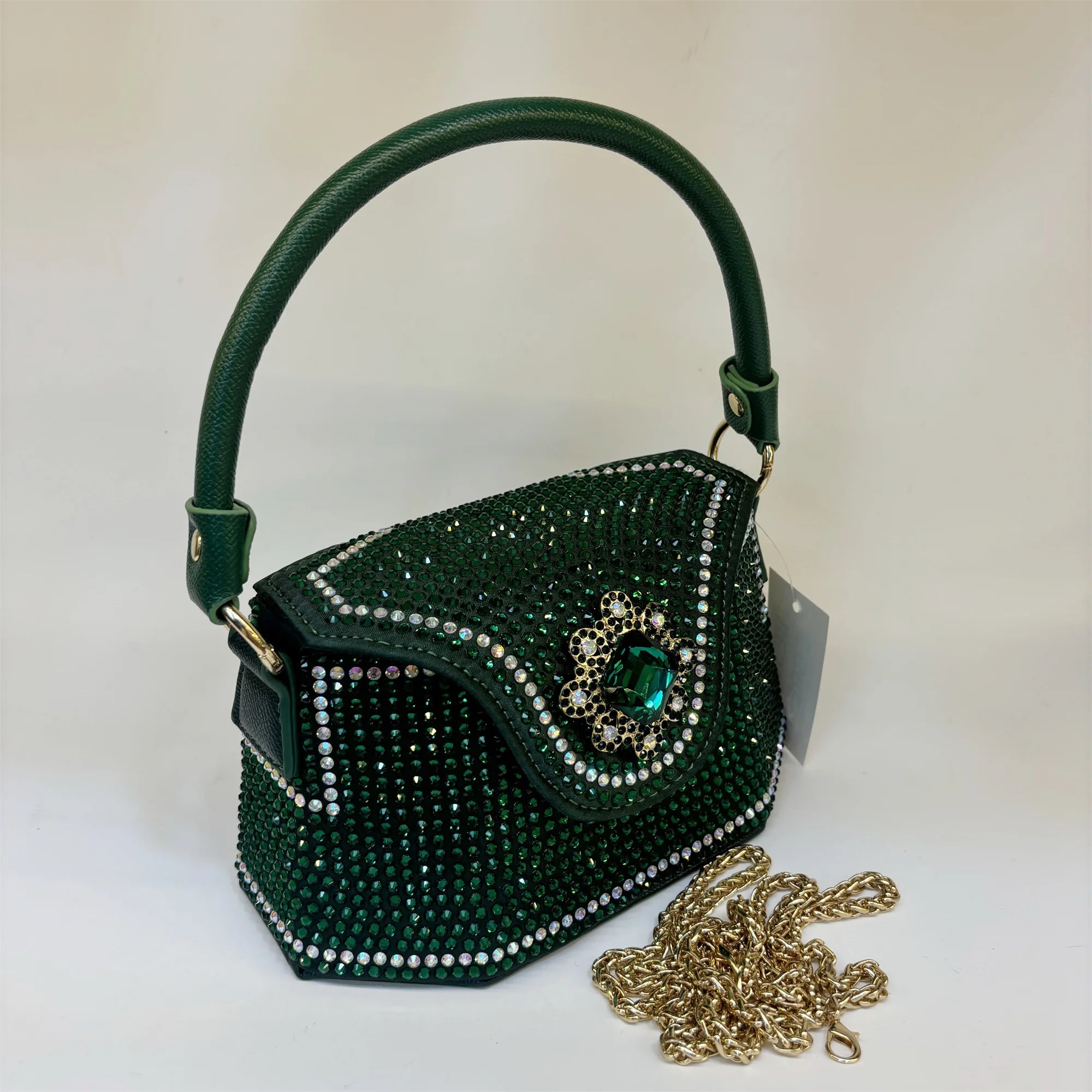 2025 Fashion Luxury Rhinestone Diamonds Shoulder Handbags For Women Thick Chain Crossbody Bag Ladies Handbag F5-823-5