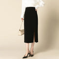 ZUZK Slit Hem Bodycon Skirt Women Elegant  High Waist Slim Skirt Spring Autumn Office Lady Mid-long Work Pencil Skirt