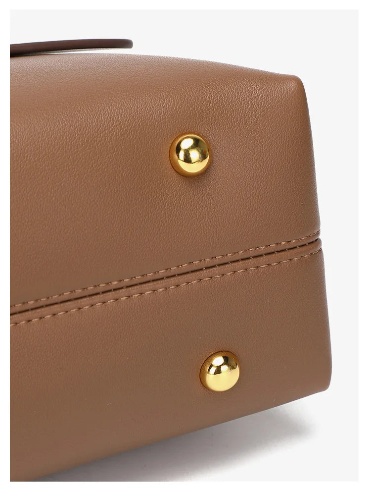 Retro Texture Women's Bag New Fashion With Simple Oblique Span Shoulder Bag Atmospheric Lock Underarm Bag