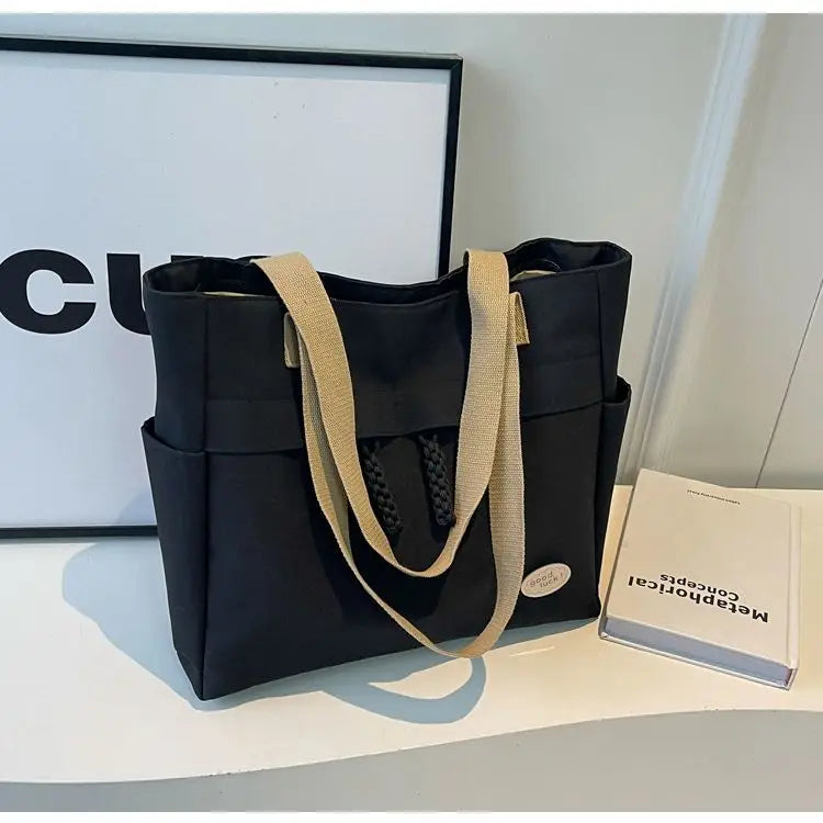 Tote Bags Japanese City Tote Bag Large Fashion College Female Shoulder University Designer Oxford Women Shopping Korean Popular