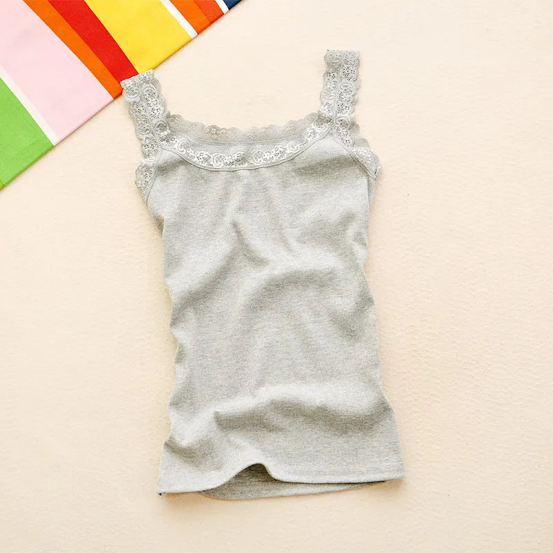 2025 Summer Top Women Sleeveless Lace Tank Top Sexy Women's T-shirt Vest Tank Tops Female Vest Tops White Black Underwear Women