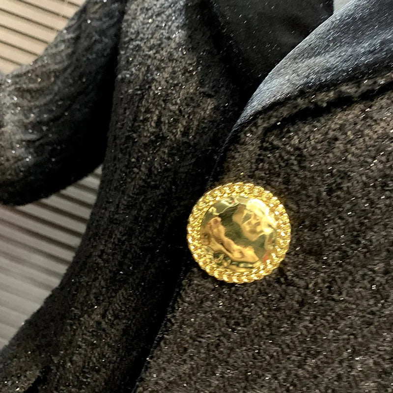 High Quality Women Woolen Coat Korean Style 2025 New Mid-Length Autumn And Winter Black Temperament Slim Women Woolen Coat H497