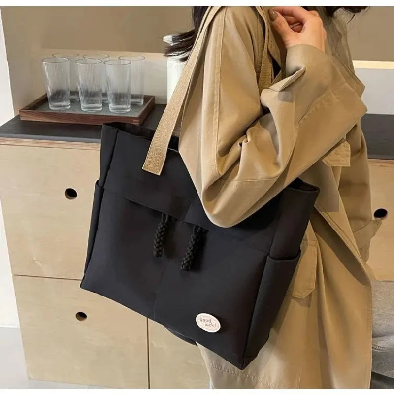 Tote Bags Japanese City Tote Bag Large Fashion College Female Shoulder University Designer Oxford Women Shopping Korean Popular
