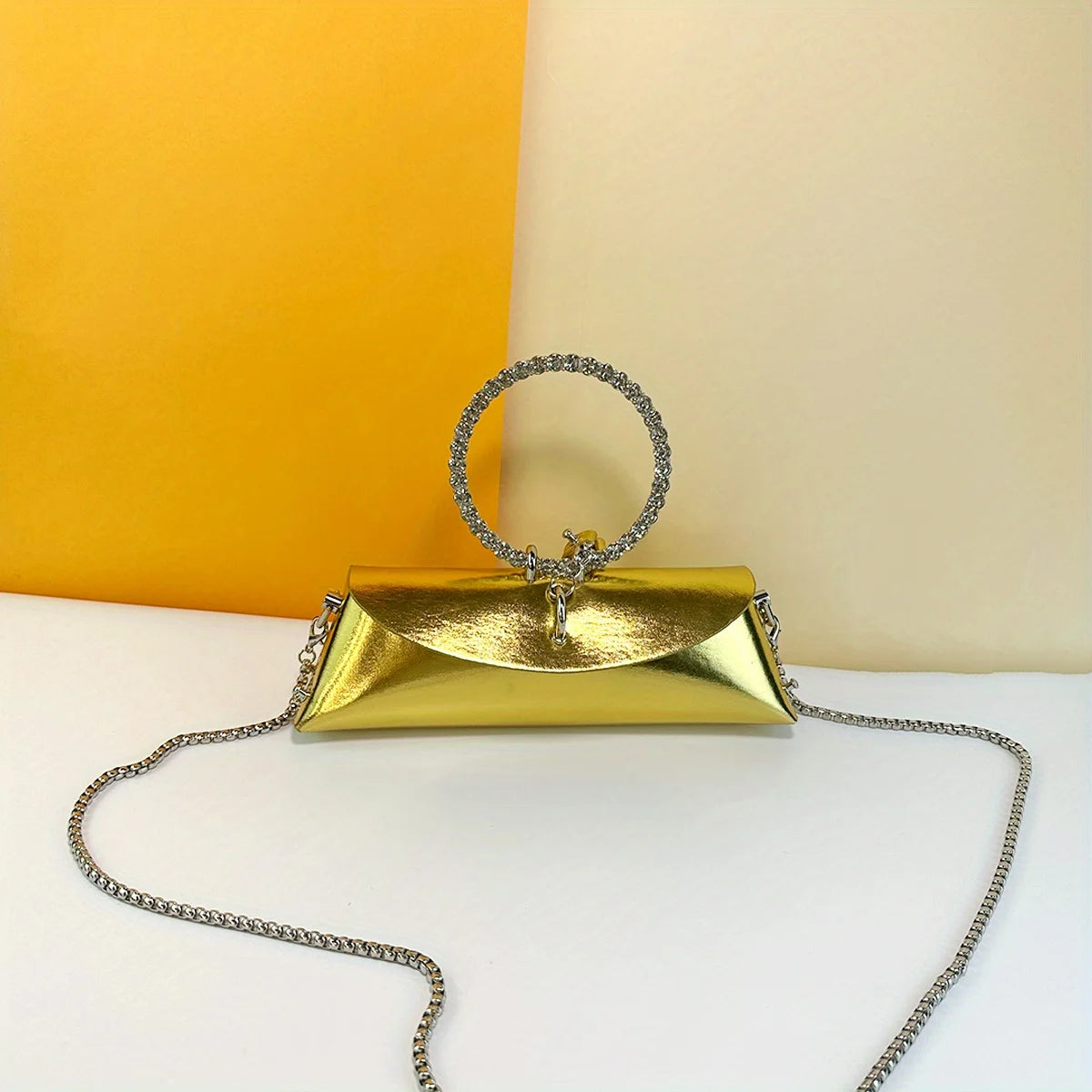 Women's Rectangular Evening Bag-Crystal Embellished Evening Clutch Elegant Party Purse for woman, Luxury Designer Handbags 2025