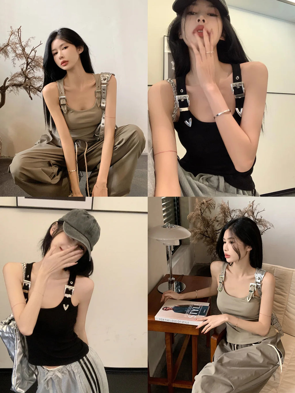 Tanks Women Personality Creativity Casual Trendy All-match Chic Age-reducing Simple Streetwear Solid New Summer Lady Sweet Thin