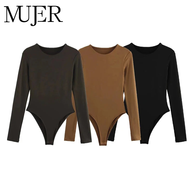 MUJER 2025 Bodysuit Women Sexy Bodys for Women Bustier Body Ladies Top Long Sleeve Bodysuits Woman Summer Tops Outfits Lingerie