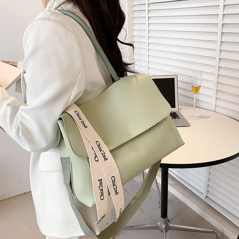 Tote Bag for Women 2024 PU Leather Purse and Handbag Lady Fashion Casual Solid Color Large Capacity Shoulder Bag