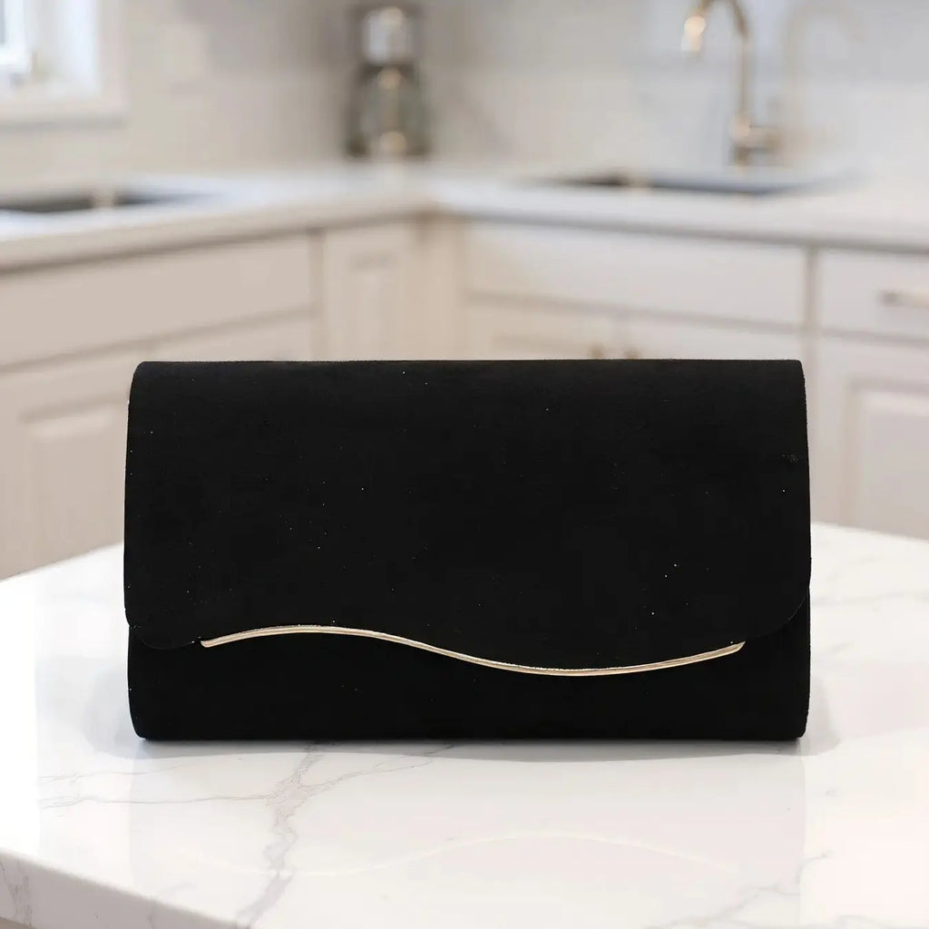 Velvet Women Evening Bags Envelope Design Party Wedding Clutch Bags With Shoulder Chain Cover Handbags Metal Purse