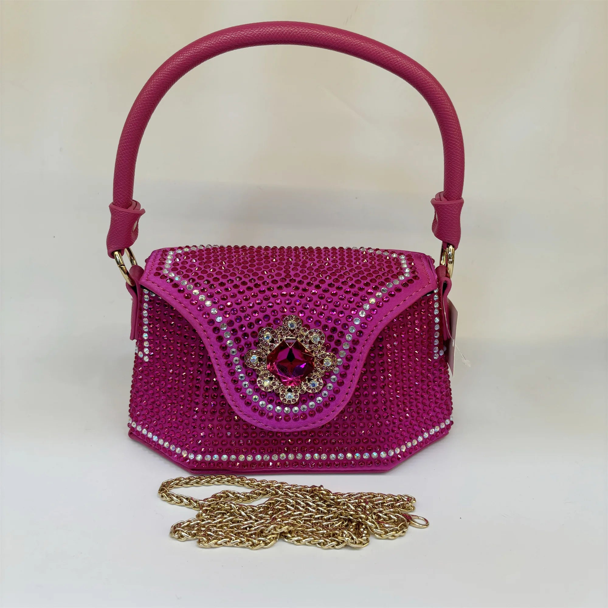 2025 Fashion Luxury Rhinestone Diamonds Shoulder Handbags For Women Thick Chain Crossbody Bag Ladies Handbag F5-823-5