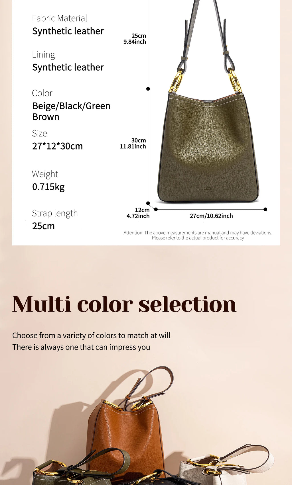 Women's Tote Bag Autumn High Quality Simple Beige Texture Women's Business Commuter Shoulder Bag