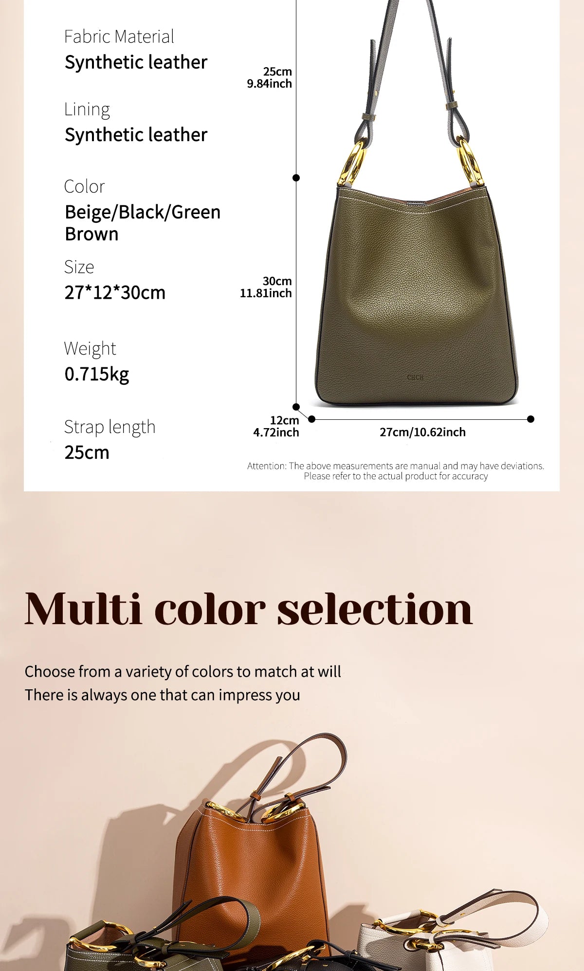 Women's Tote Bag Autumn High Quality Simple Beige Texture Women's Business Commuter Shoulder Bag