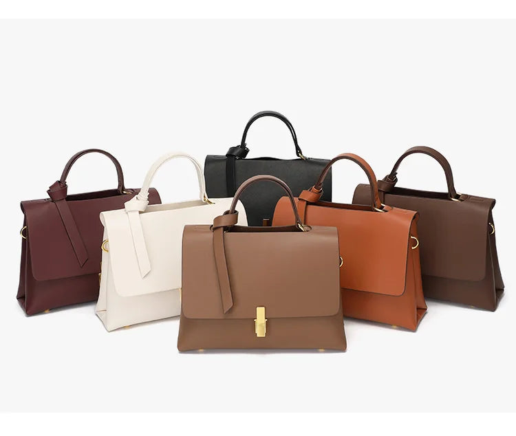 Retro Texture Women's Bag New Fashion With Simple Oblique Span Shoulder Bag Atmospheric Lock Underarm Bag