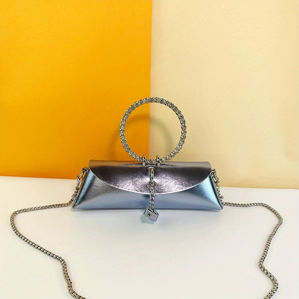 Women's Rectangular Evening Bag-Crystal Embellished Evening Clutch Elegant Party Purse for woman, Luxury Designer Handbags 2025