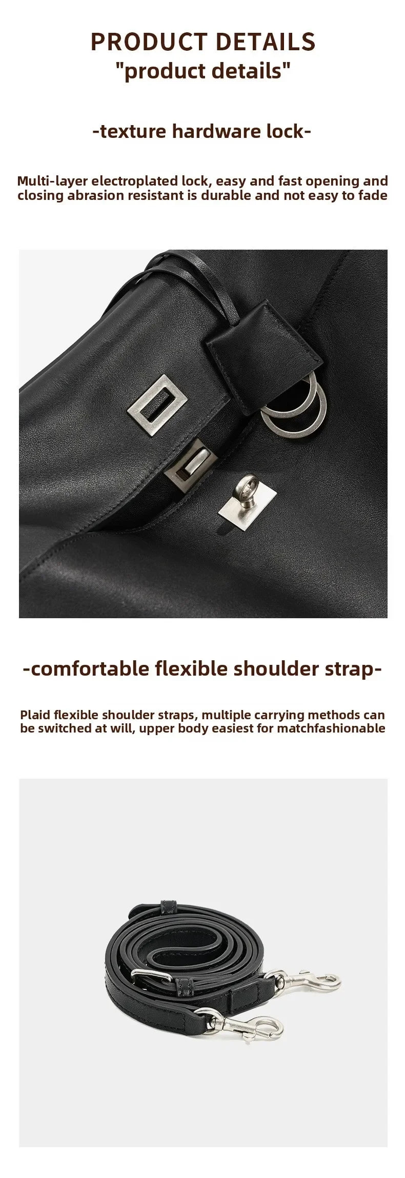 Rodeobag leather handbag, single shoulder crossbody bag, large capacity women's commuting high-end tote bag