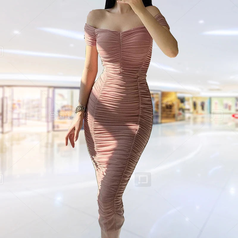 Women Summer Prom Dresses Evening Midi Bodycon Dress Elegant Club Sexy Outfits for Wedding Birthday Party