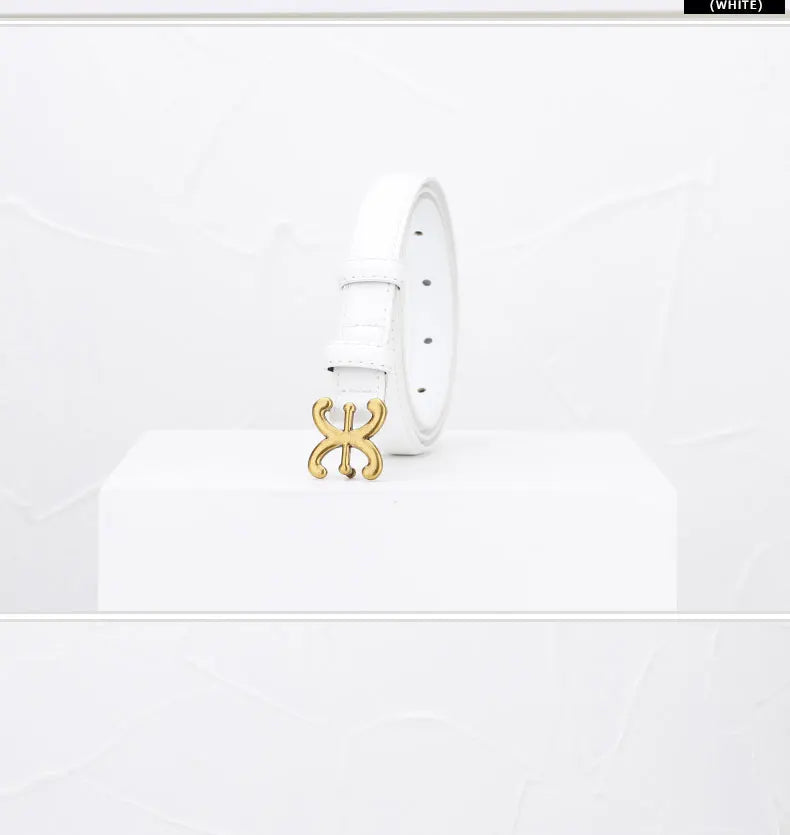 Women's luxury belts fashionable and trendy 1.8CM leather belts body metal buckle head suitable for dress trousers casual wear