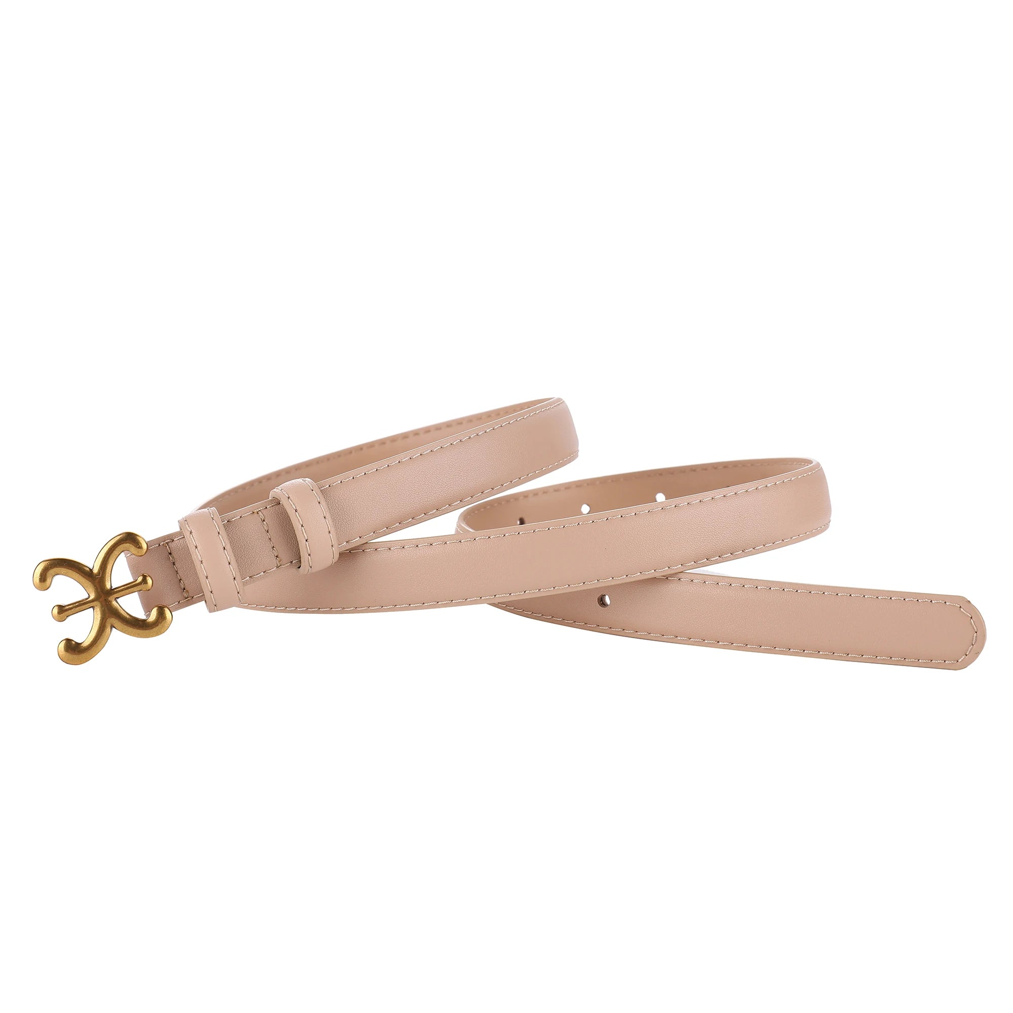 Women's luxury belts fashionable and trendy 1.8CM leather belts body metal buckle head suitable for dress trousers casual wear