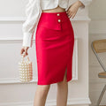 Oversized Pencil Black Skirts Women 2025 Korean Fashion Clothing Elegant High Wiast Bodycon Skirt Sexy Office Midi Mujer Faldas