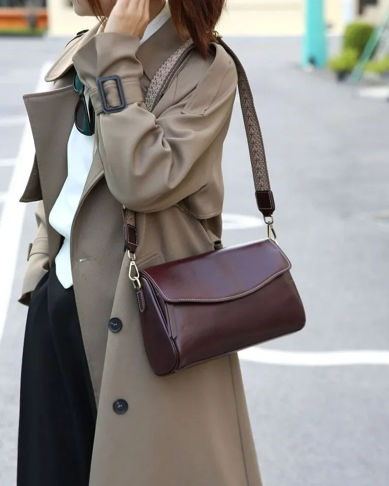 Women's Genuine Leather Shoulder & Crossbody Bag Minimalist Design for Office, Dinner & Weekend Outings Durable Everyday Handbag