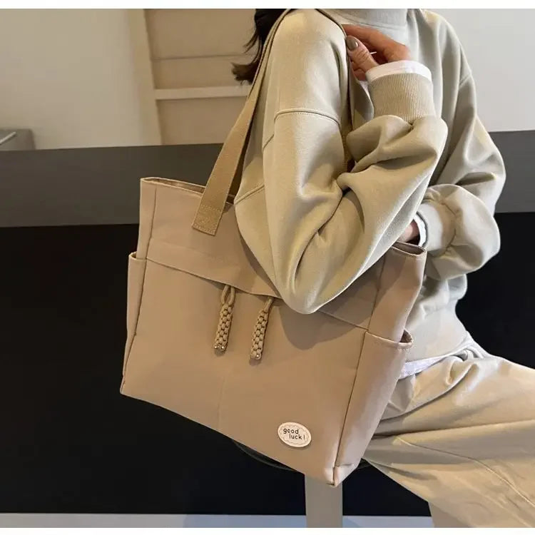 Tote Bags Japanese City Tote Bag Large Fashion College Female Shoulder University Designer Oxford Women Shopping Korean Popular