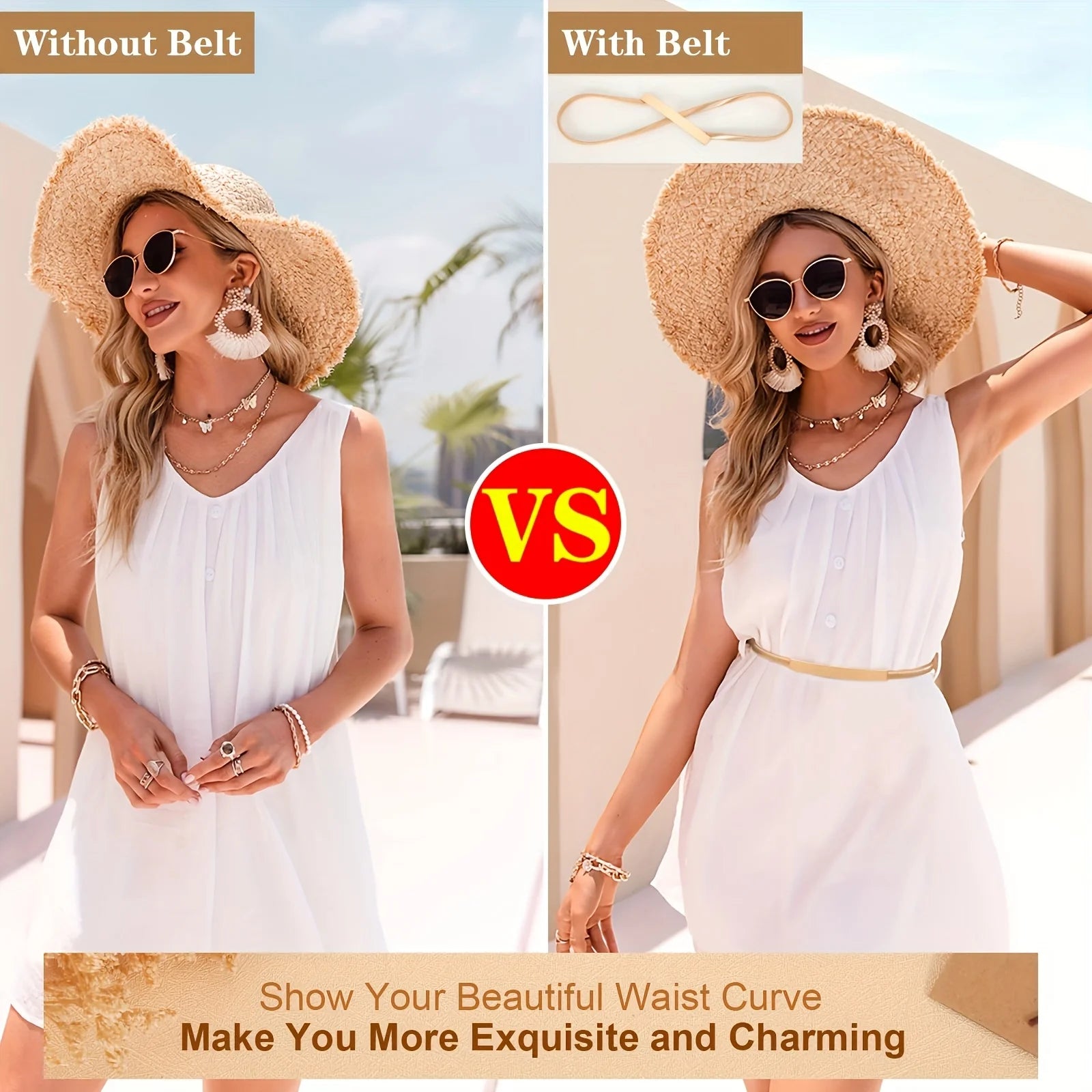 Women's Trendy Belt With A Simple And Stylish Design, Perfect For Pairing With Dresses Or Pants To Create A Fashionable Look.