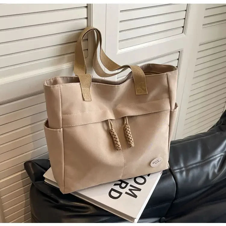 Tote Bags Japanese City Tote Bag Large Fashion College Female Shoulder University Designer Oxford Women Shopping Korean Popular