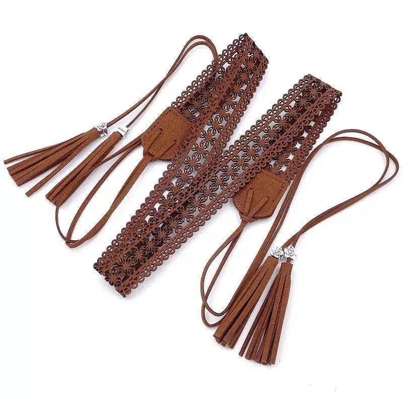 Belts For Women Knot Waistband Summer Boho Shell Bead Dress Jeans Belt Female Beach Accessory Beige Wax Cord