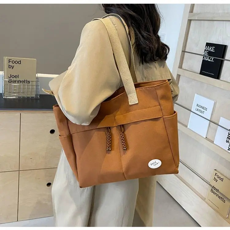 Tote Bags Japanese City Tote Bag Large Fashion College Female Shoulder University Designer Oxford Women Shopping Korean Popular