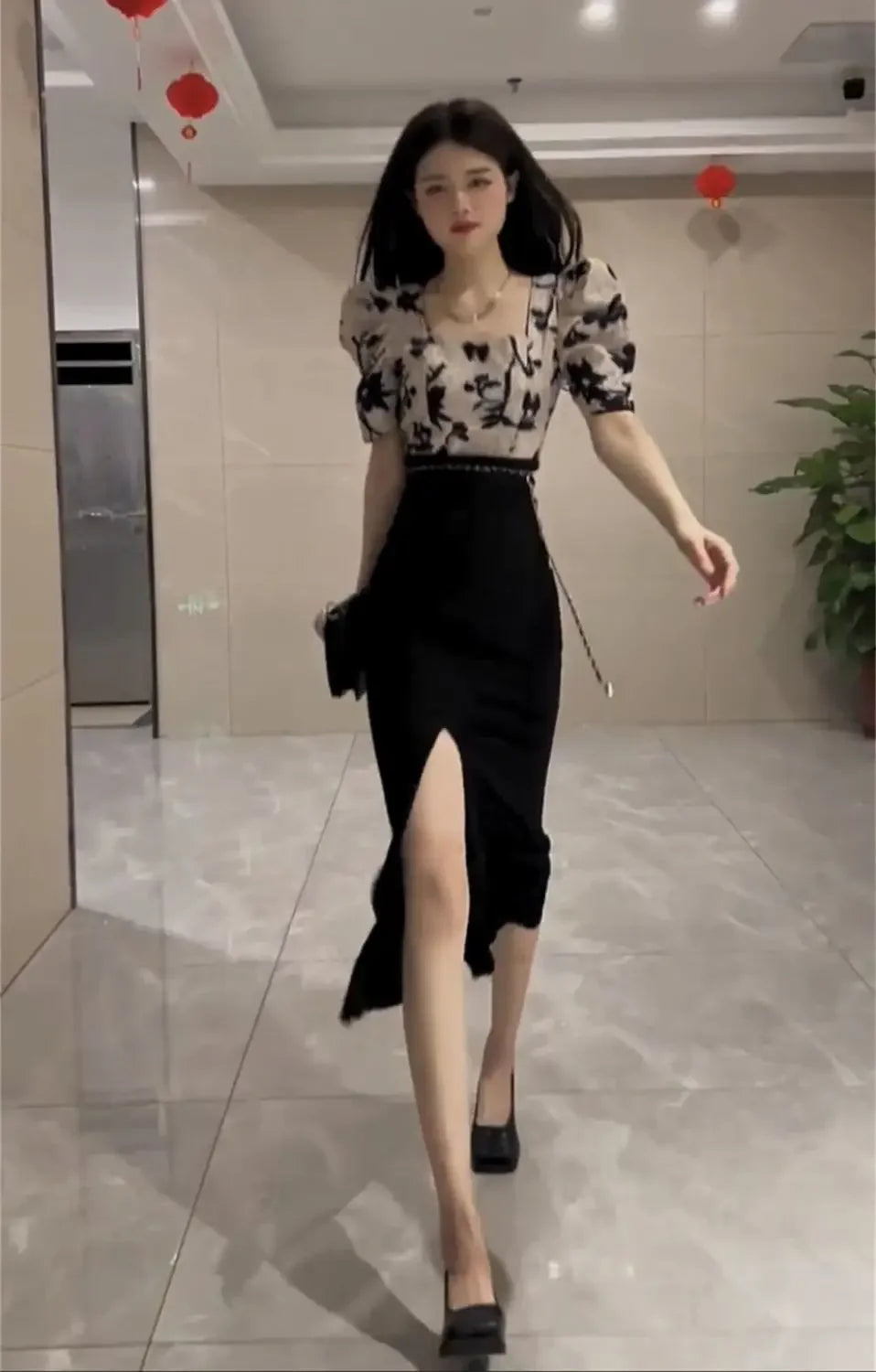 Skirt Suits Women's Two Piece Set Short Sleeve Long Maxi Sexy Female Outfits Slit Party Jacket Vacation 2025 Top and Bottom Full