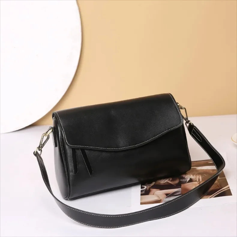 Women's Genuine Leather Shoulder & Crossbody Bag Minimalist Design for Office, Dinner & Weekend Outings Durable Everyday Handbag
