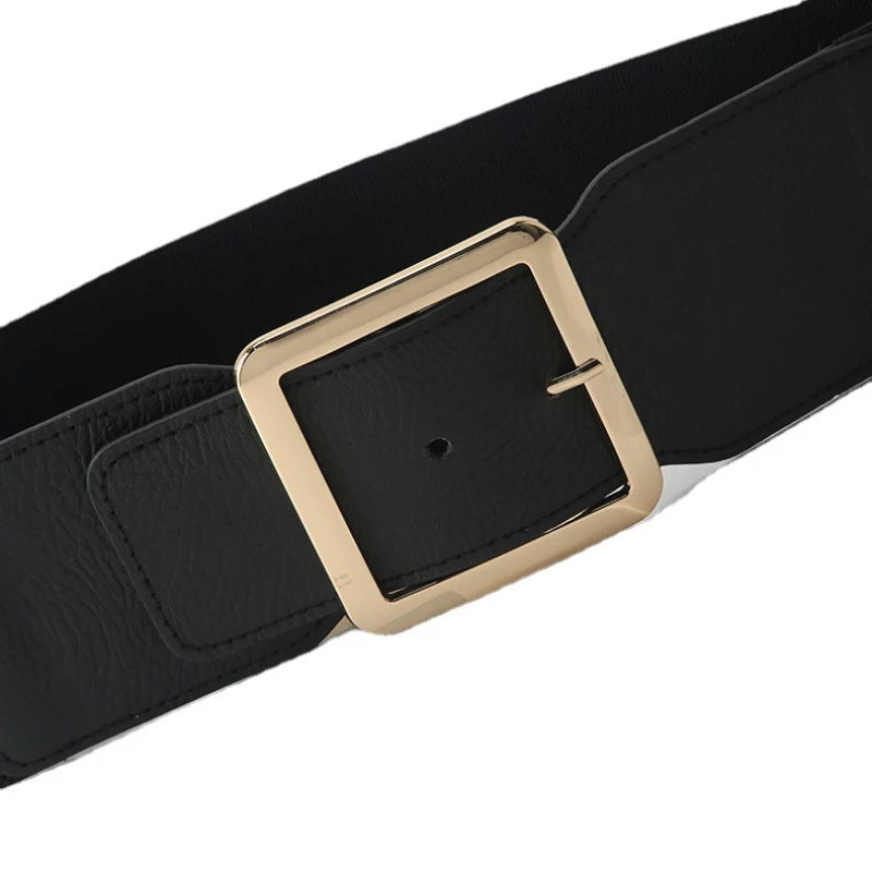 Trend New Big Belts for Women Waist Corset BeltWide Elastic Cummerbunds Black StretchPlus Size Belt Dress Fashion Ladies Wear