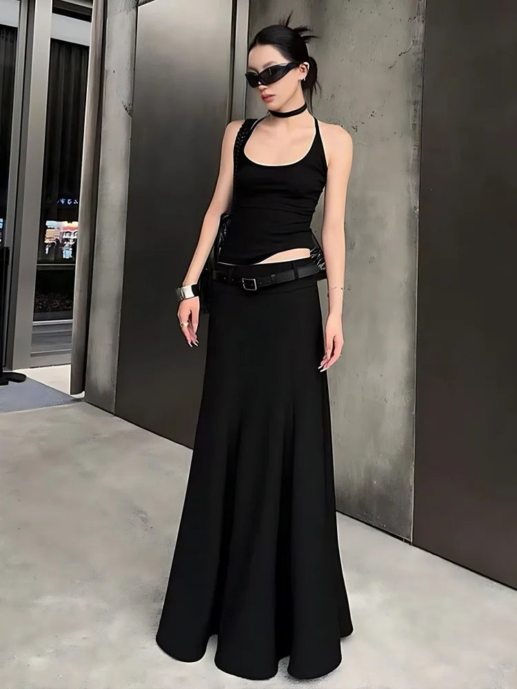 Square Collar Tank Top Spaghetti Strap Crop Top Women Edgy Clothes Y2k Accessories Sleeveless Camison Verano Sexy Top Streetwear