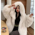 Female Autumn Winter Imitation Fur 2024 Lamb Plush New Coat Women's Mid-Length Korean Loose Plush Sheep Shearing Coat Thickening
