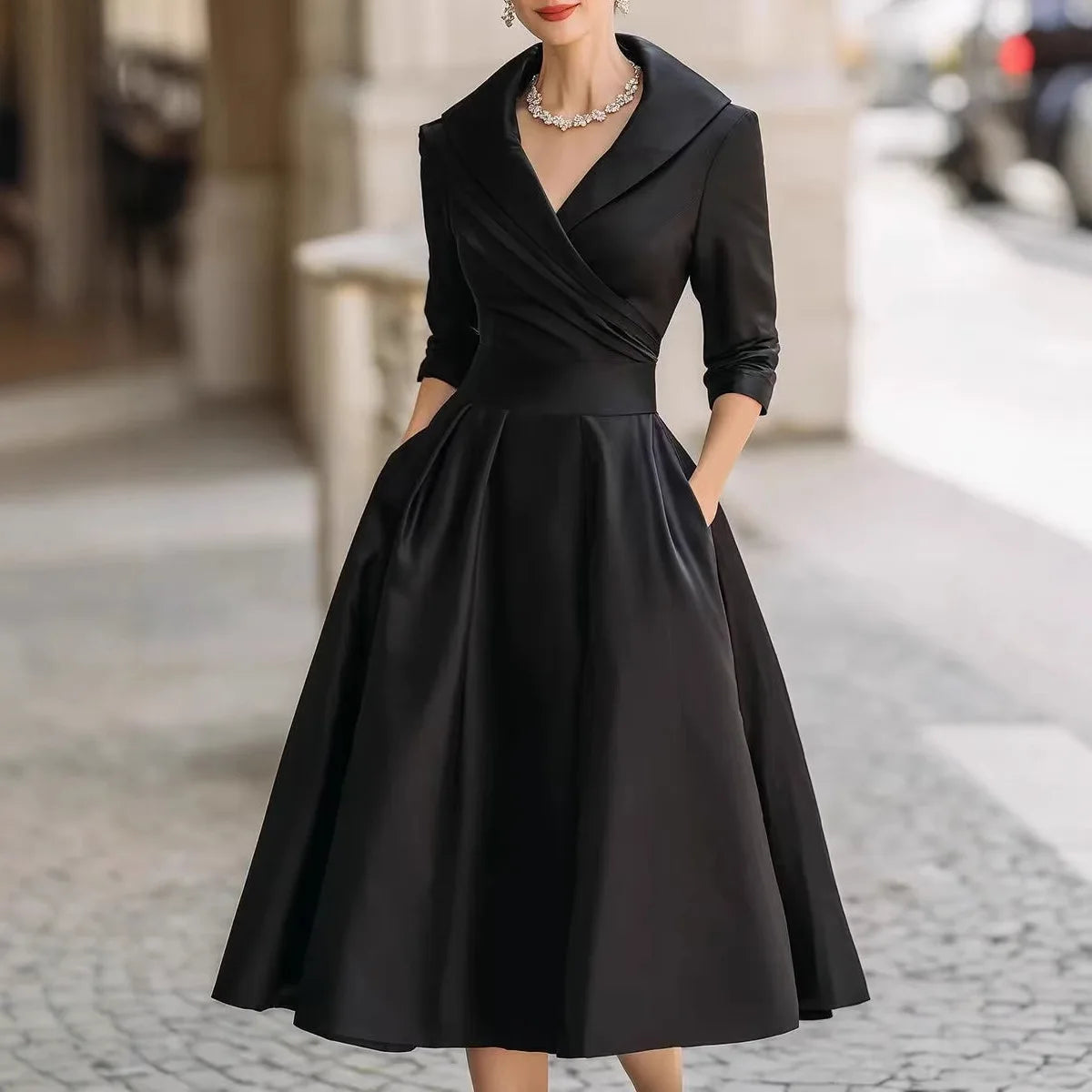 2025 New Women's Bodycon Dress Elegant Belted Midi Dress for Wedding Guest Office Formal Dress