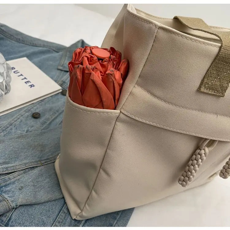 Tote Bags Japanese City Tote Bag Large Fashion College Female Shoulder University Designer Oxford Women Shopping Korean Popular