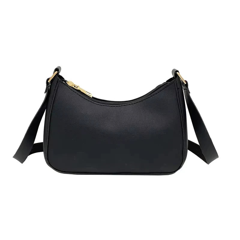 Women's Handbags Retro Solid Color PU Leather Shoulder Underarm Bag Fashion Casual Hobos Purses and Handbag Ladies Hand Bags