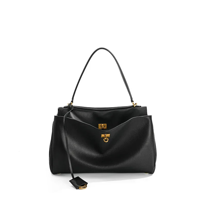 Rodeobag leather handbag, single shoulder crossbody bag, large capacity women's commuting high-end tote bag