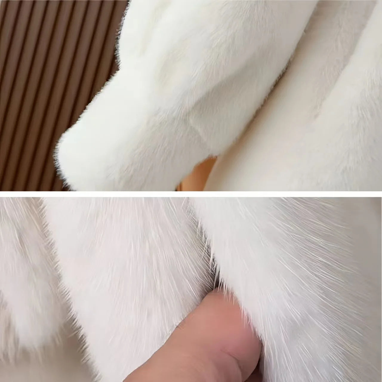 Faux Mink Fur Coat for Women,Covered Button Jackets,Hooded Overcoat,Female Clothes,Thicken Warm,Winter,New, 2025