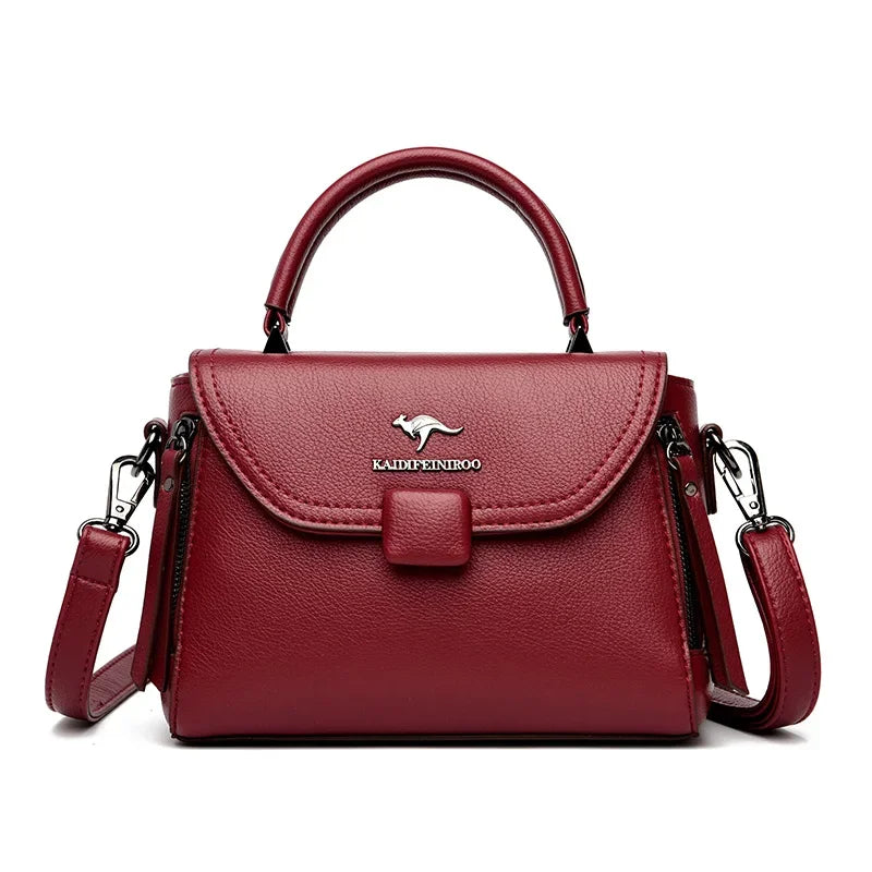 Authentic High Quality Soft Leather Luxury New Designer Fashion Casual Women's Shoulder Bag Handbag Crossbody Bags for Women2024