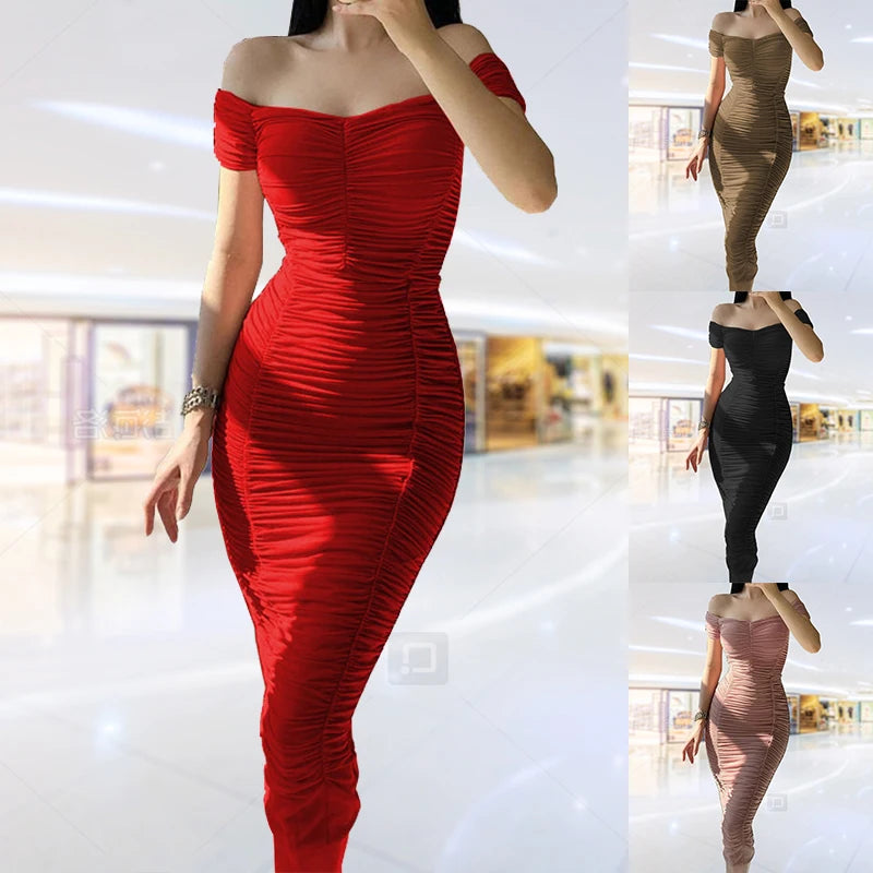 Women Summer Prom Dresses Evening Midi Bodycon Dress Elegant Club Sexy Outfits for Wedding Birthday Party