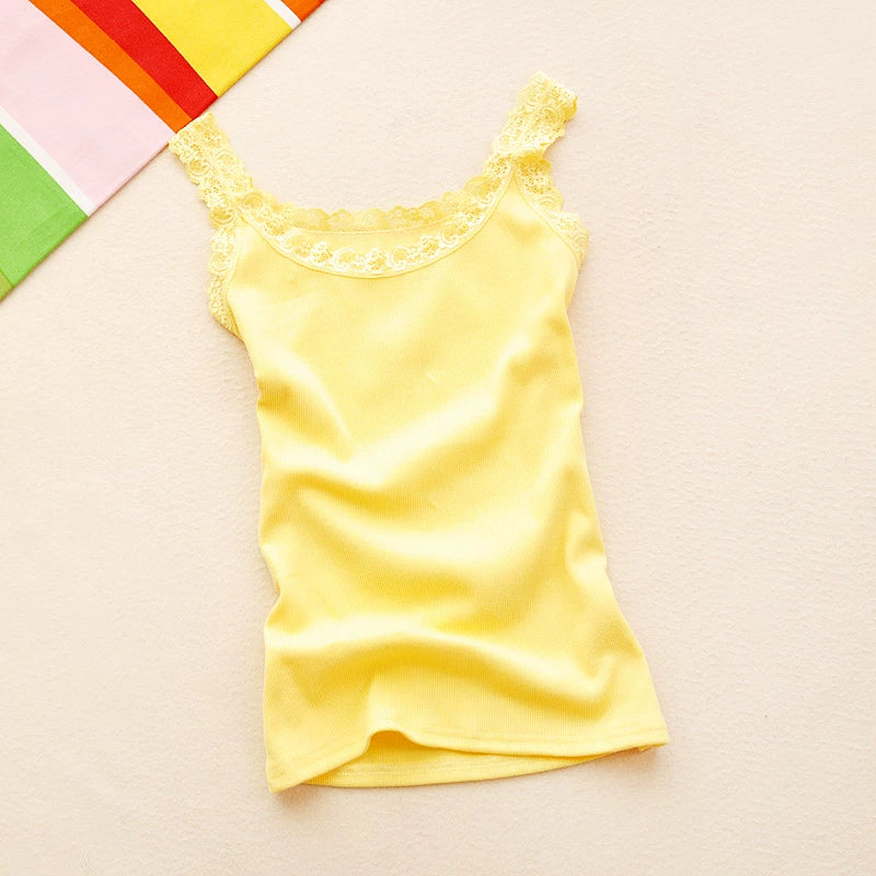 2025 Summer Top Women Sleeveless Lace Tank Top Sexy Women's T-shirt Vest Tank Tops Female Vest Tops White Black Underwear Women